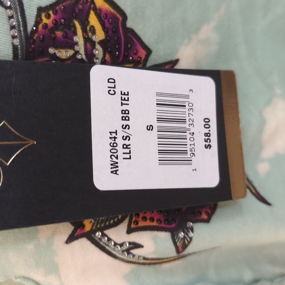 SALE Affliction blacklabel NWT fit a M,is a S beautiful wings heart rose dagger - Picture 3 of 6